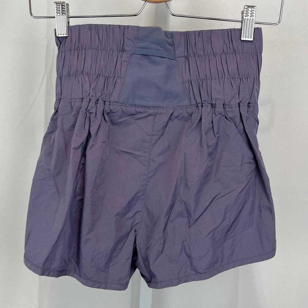 FREE PEOPLE Movement The Way Home Shorts Deep Sea Smocked Waist Purple Size XS - Picture 2 of 9